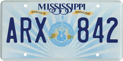 MS license plate ARX842