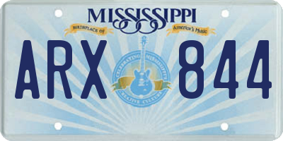 MS license plate ARX844