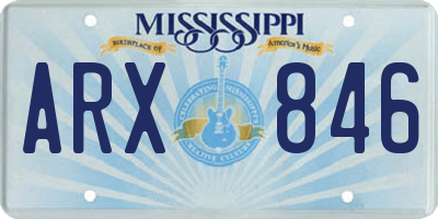 MS license plate ARX846