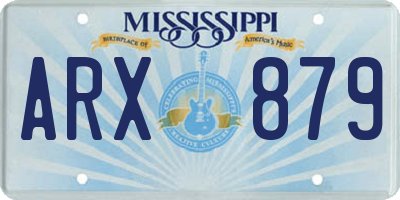 MS license plate ARX879