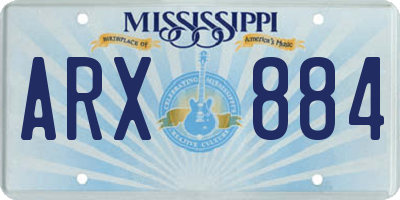 MS license plate ARX884