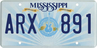 MS license plate ARX891