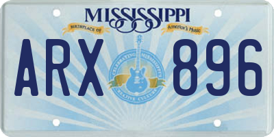 MS license plate ARX896