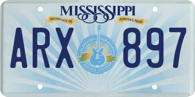 MS license plate ARX897