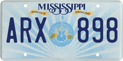 MS license plate ARX898
