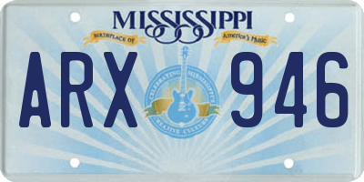 MS license plate ARX946