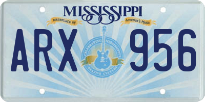 MS license plate ARX956