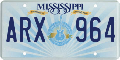 MS license plate ARX964