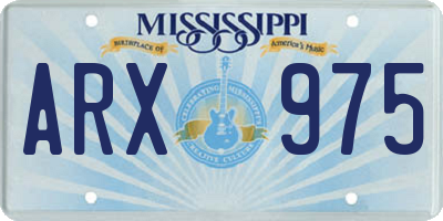 MS license plate ARX975