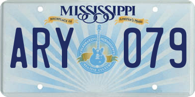 MS license plate ARY079