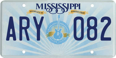 MS license plate ARY082