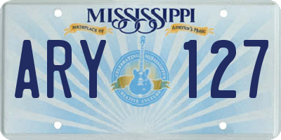 MS license plate ARY127