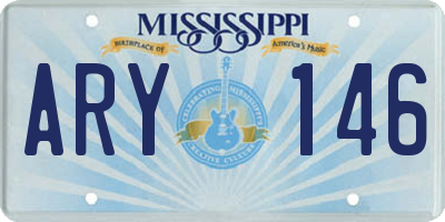 MS license plate ARY146