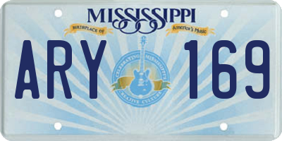 MS license plate ARY169