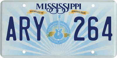MS license plate ARY264