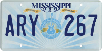 MS license plate ARY267