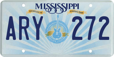 MS license plate ARY272