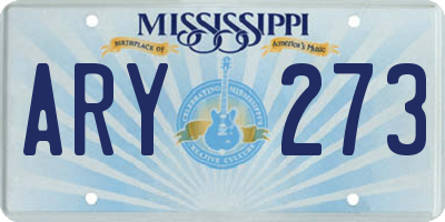 MS license plate ARY273