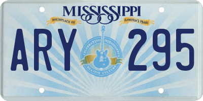 MS license plate ARY295