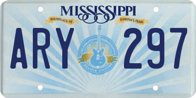 MS license plate ARY297