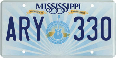 MS license plate ARY330