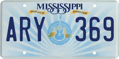 MS license plate ARY369