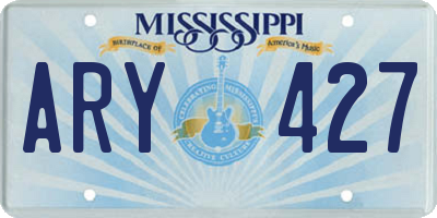 MS license plate ARY427