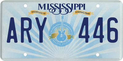 MS license plate ARY446