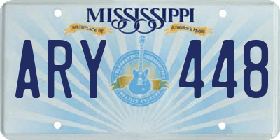 MS license plate ARY448