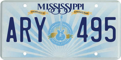 MS license plate ARY495