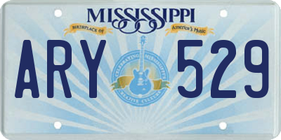 MS license plate ARY529