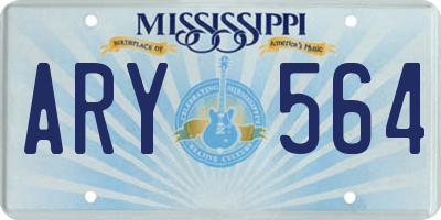 MS license plate ARY564