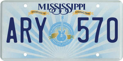 MS license plate ARY570