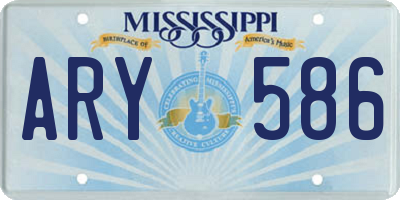 MS license plate ARY586