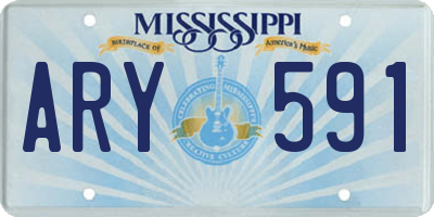 MS license plate ARY591