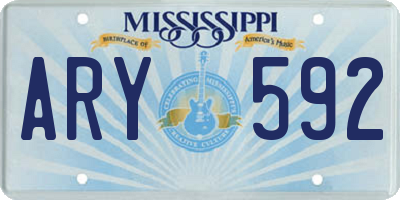 MS license plate ARY592