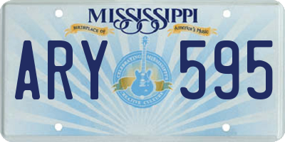 MS license plate ARY595