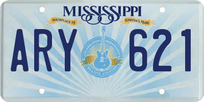 MS license plate ARY621