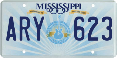 MS license plate ARY623