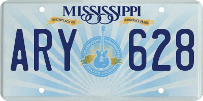MS license plate ARY628