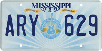 MS license plate ARY629
