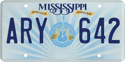 MS license plate ARY642