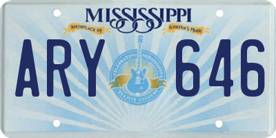 MS license plate ARY646