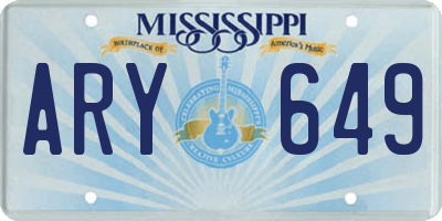 MS license plate ARY649