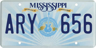 MS license plate ARY656