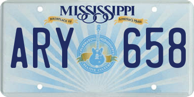 MS license plate ARY658