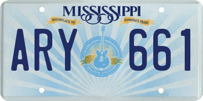 MS license plate ARY661