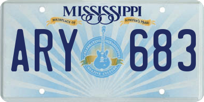 MS license plate ARY683