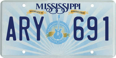 MS license plate ARY691