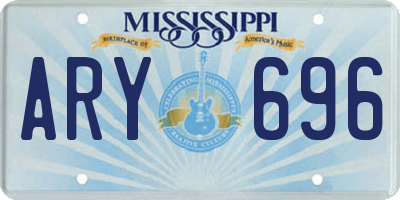 MS license plate ARY696